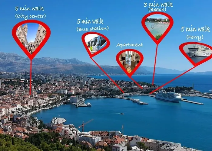 דירה New! Carpe Diem 1,split-bacvice,free Wi-fi, Parking ספליט